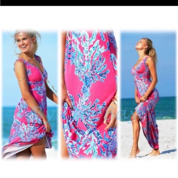 Stunning Lilly Pulitzer Maxi Drees in Capri Punk Samba! - Picture 2 of 8